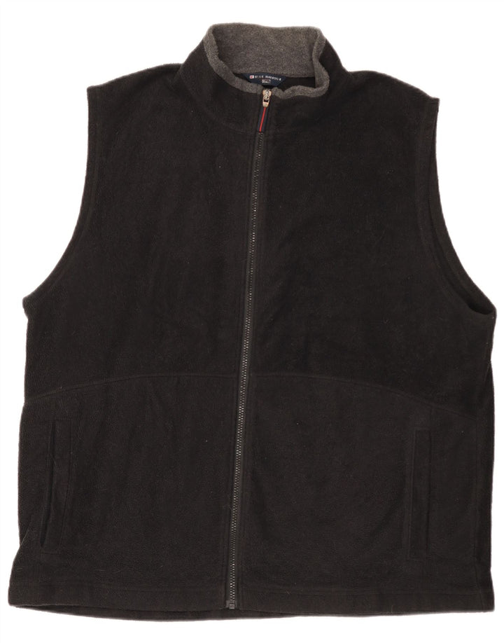 Marks & Spencer Herre Fleecejakke UK 44 2XL Sort Polyester