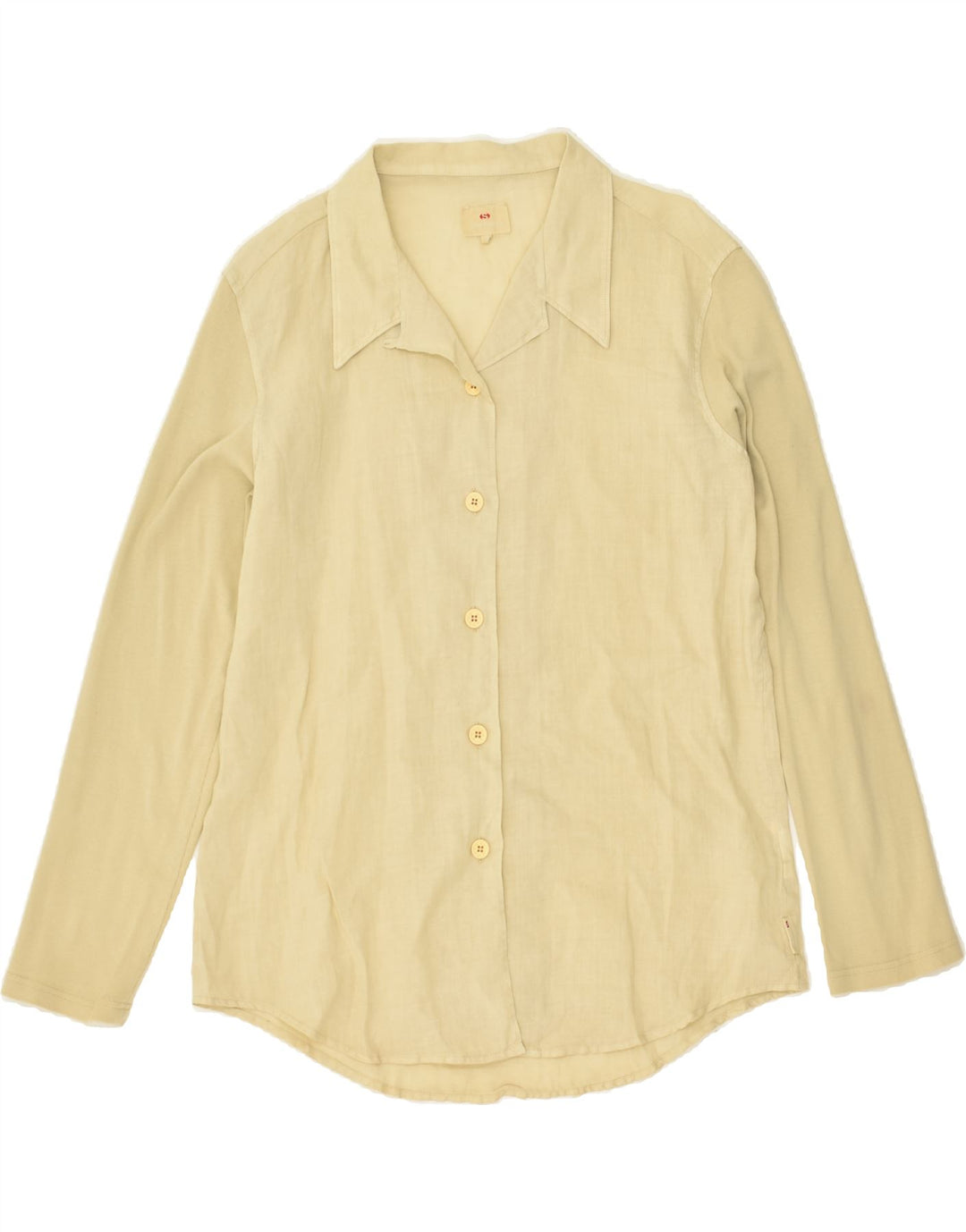 SUPERGA Womens Shirt IT 46 Large Beige Flax | Vintage Superga | Thrift | Second-Hand Superga | Used Clothing | Messina Hembry 
