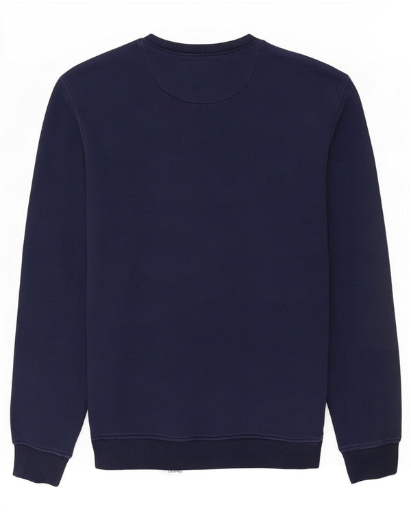 Lyle & Scott Mens Sweatshirt Jumper Small Navy Blue Cotton