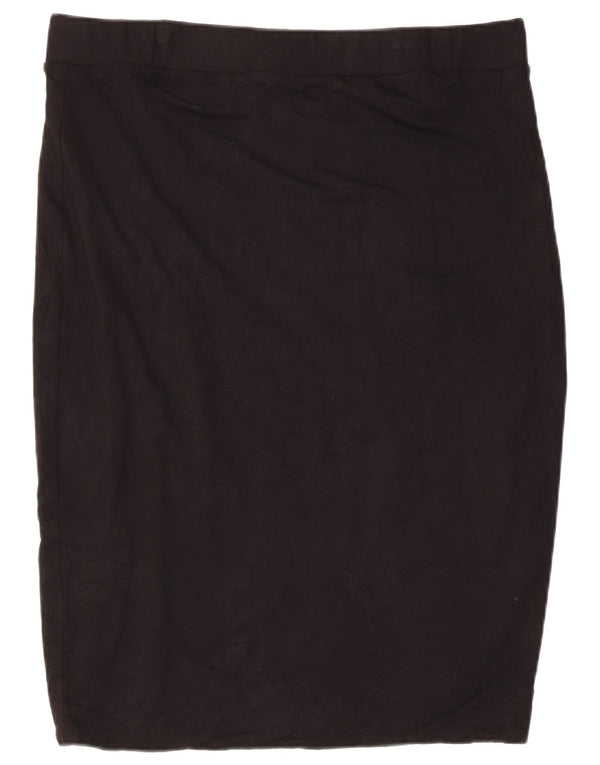 Topshop Womens Pencil Skirt UK 16 Large W36 Black Viscose