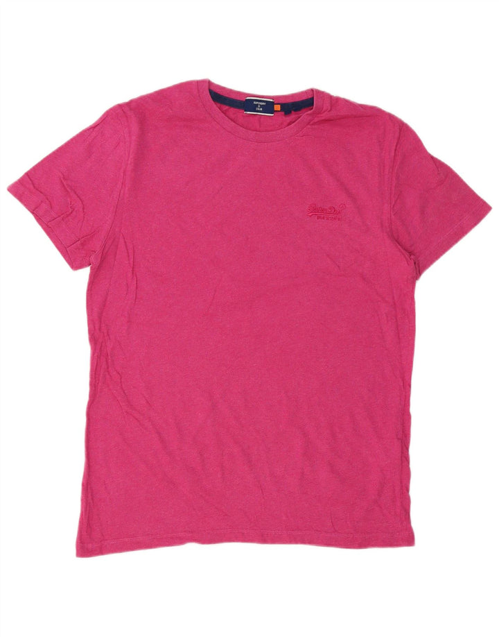 Superdry Herre T-shirt Top Medium Pink Bomuld