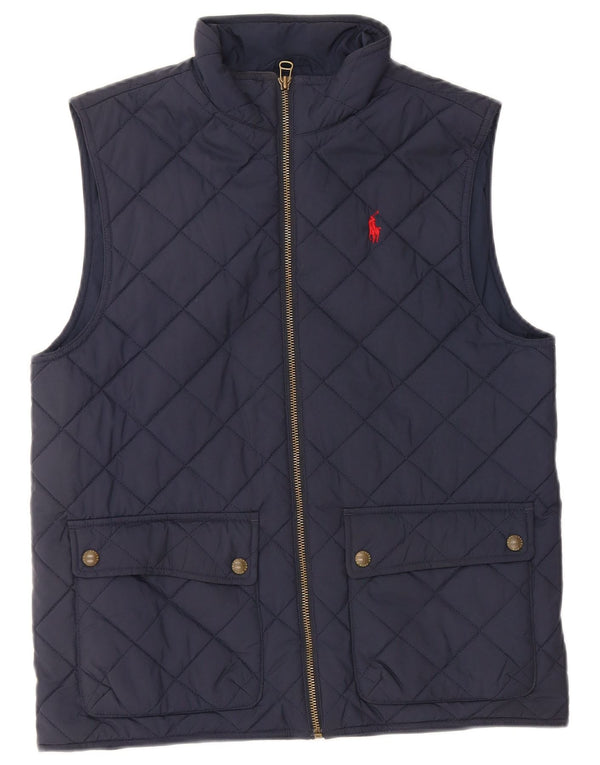 Polo Ralph Lauren Boys Quiltet Gilet 14-15 år Stor marineblå polyester