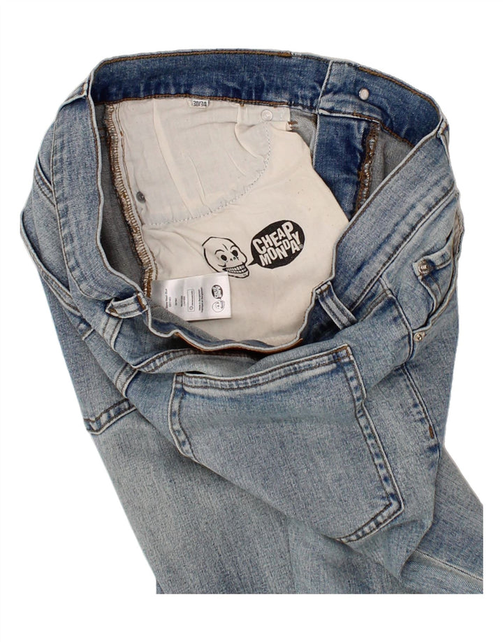 CHEAP MONDAY Womens Skinny Jeans W30 L34 Blue Cotton Vintage Cheap Monday and Second-Hand Cheap Monday from Messina Hembry 