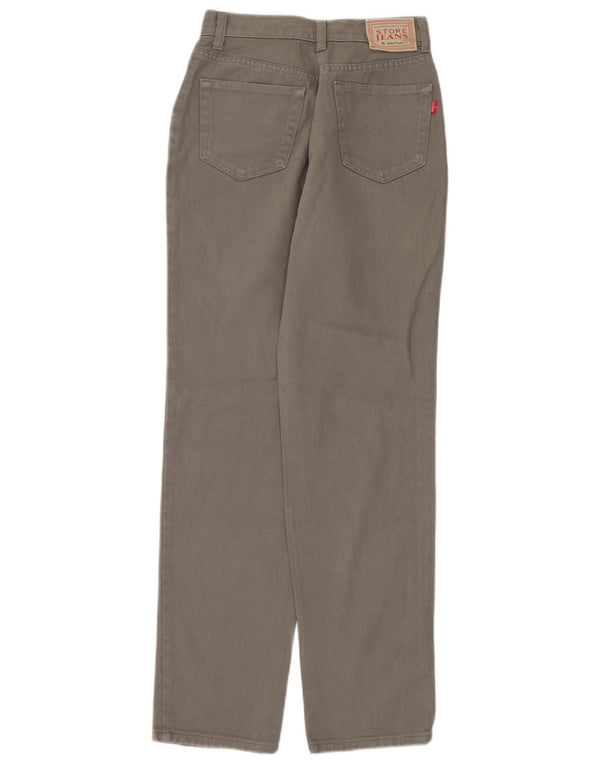 Oviesse Dame Højtaljede tilspidsede Jeans IT 42 Medium W26 L30 Grå Bomuld