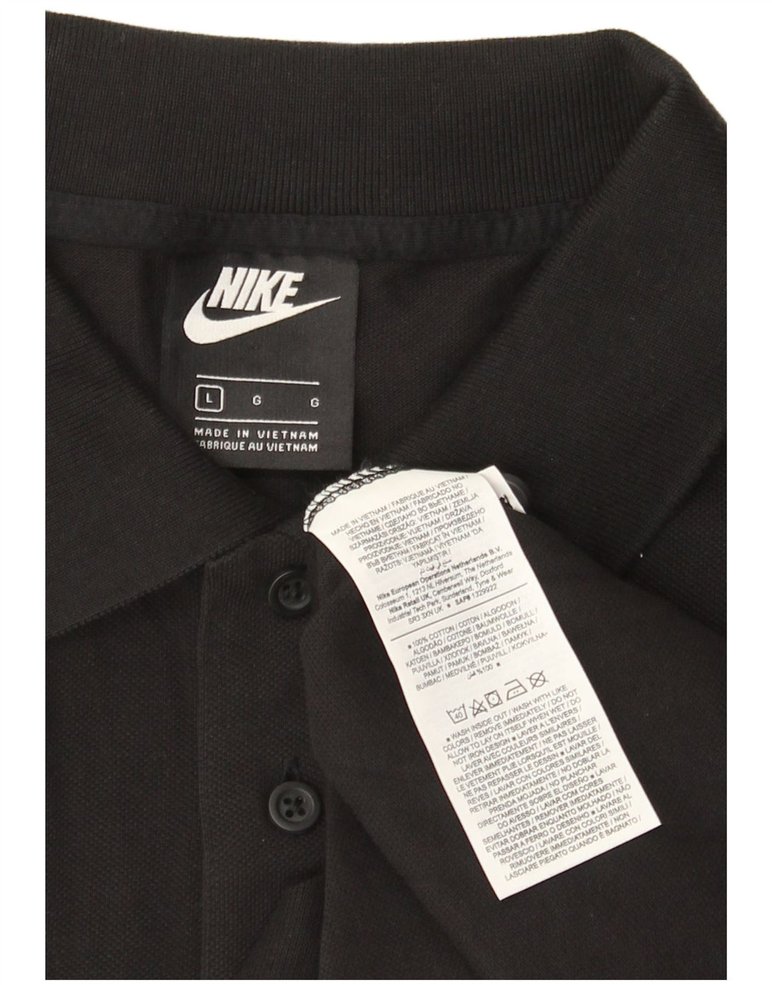 Nike herre poloshirt stor sort bomuld