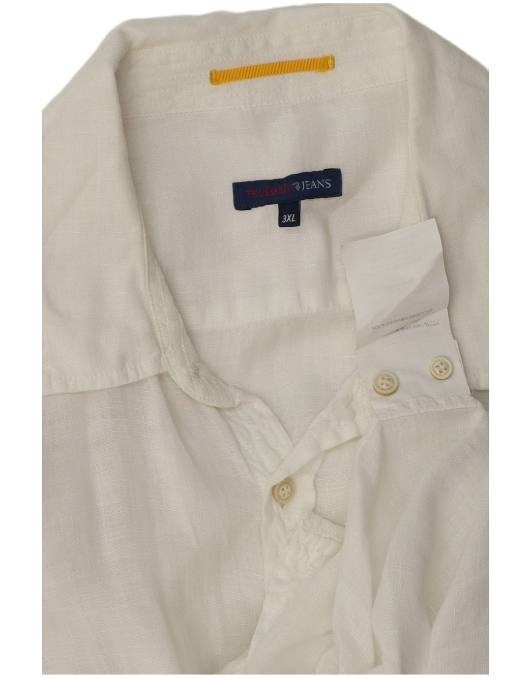 Trussardi Jeans Herreskjorte 3XL Hvid hør