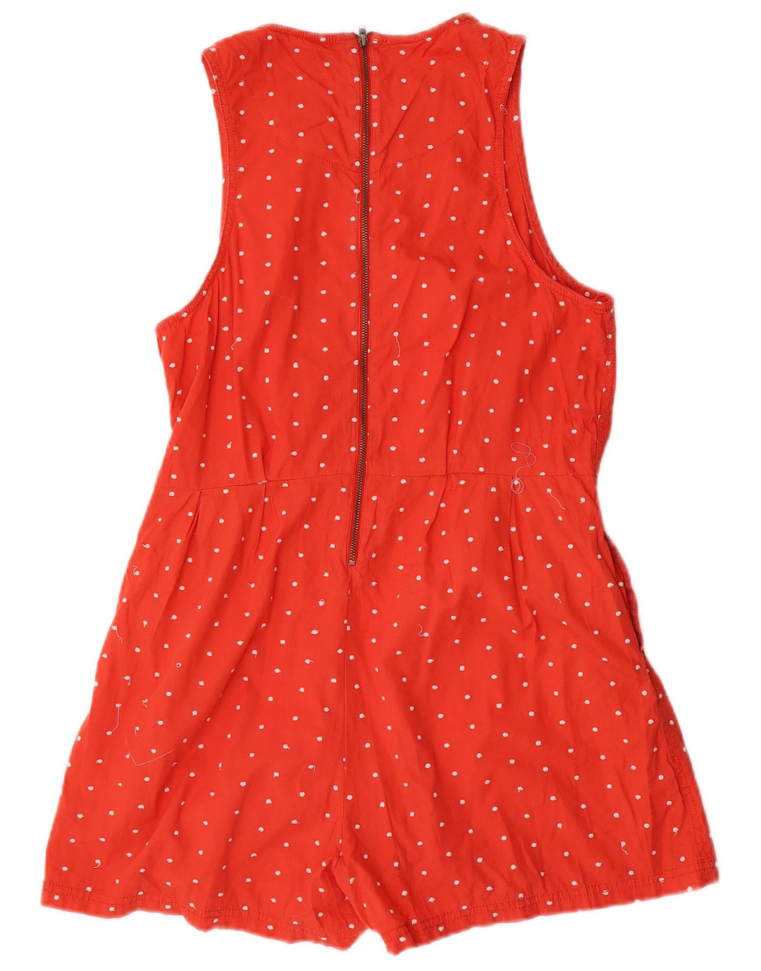 Superdry Dame Ærmeløs Playsuit UK 14 Medium Red Spotted
