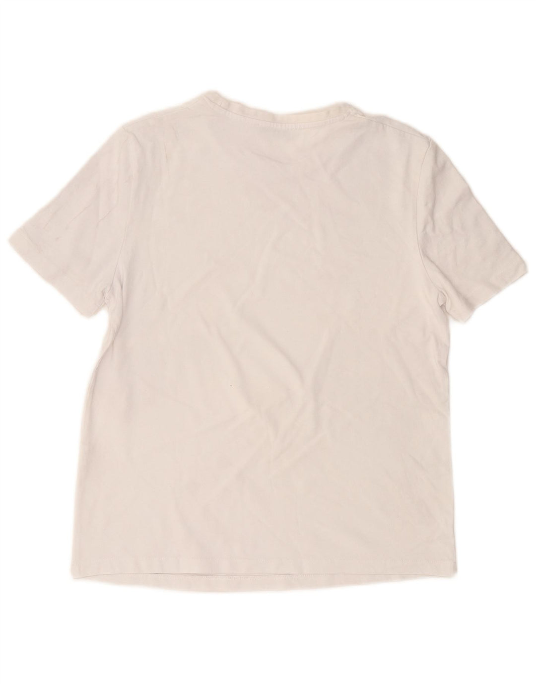 Zara Dame T-Shirt Top UK 14 Medium Hvid Bomuld
