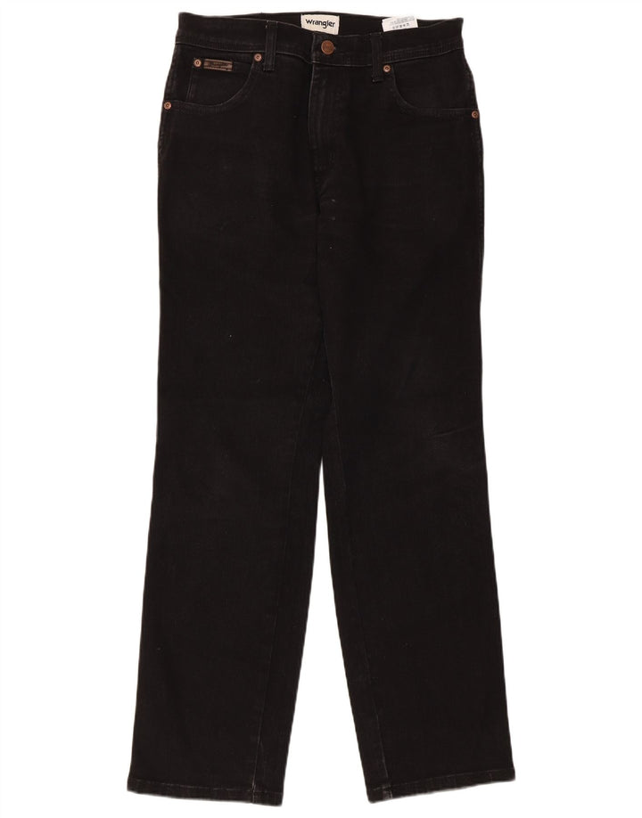 Wrangler Herre Texas Straight Jeans W30 L30 Sort Bomuld