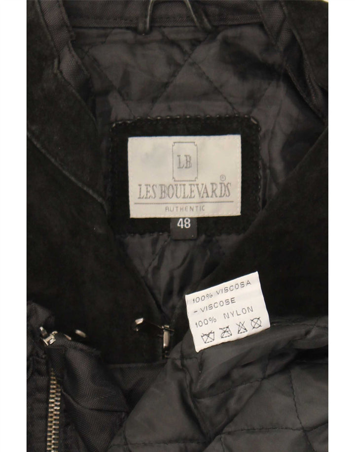Les Boulevards Dame grafisk racerjakke IT 48 XL Sort Colourblock