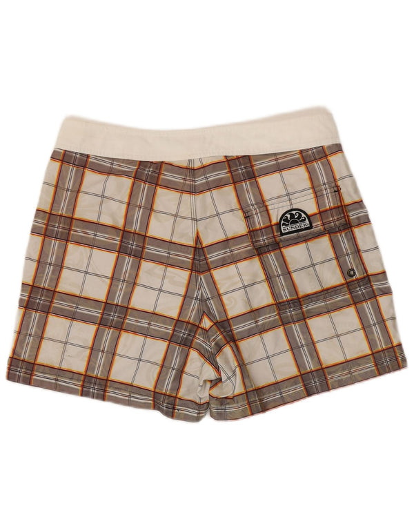 Sundek Herre badeshorts Medium Hvid Ternet polyester