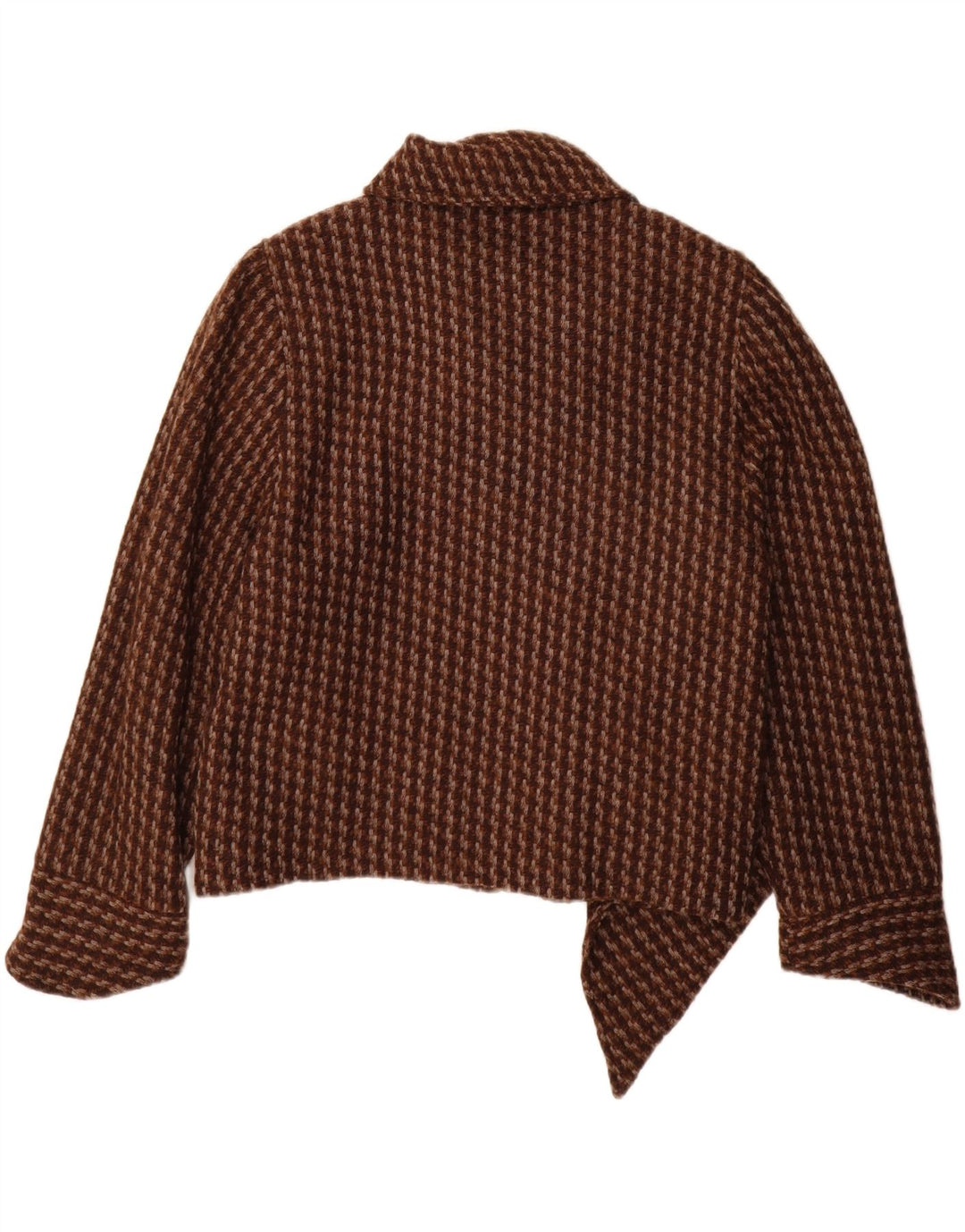 Vintage overfrakke til kvinder IT 44 Medium Brown Houndstooth Uld