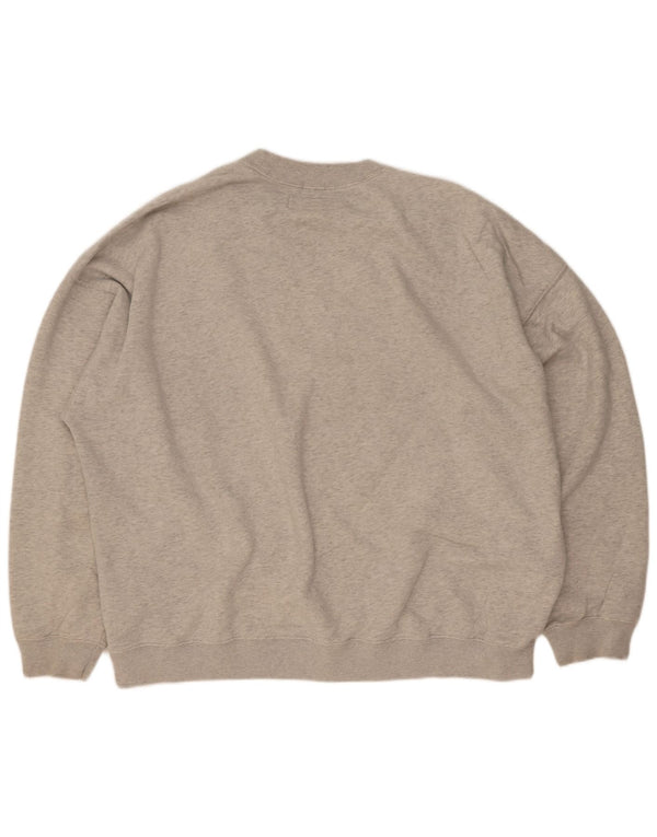 Abercrombie & Fitch Herre Oversized Sweatshirt Jumper XL Grå Flecked Bomuld