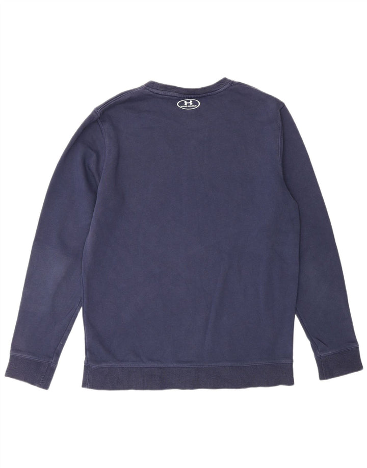 Under Armour Dame Cold Gear Sweatshirt Jumper UK 16 Large Navy Blue