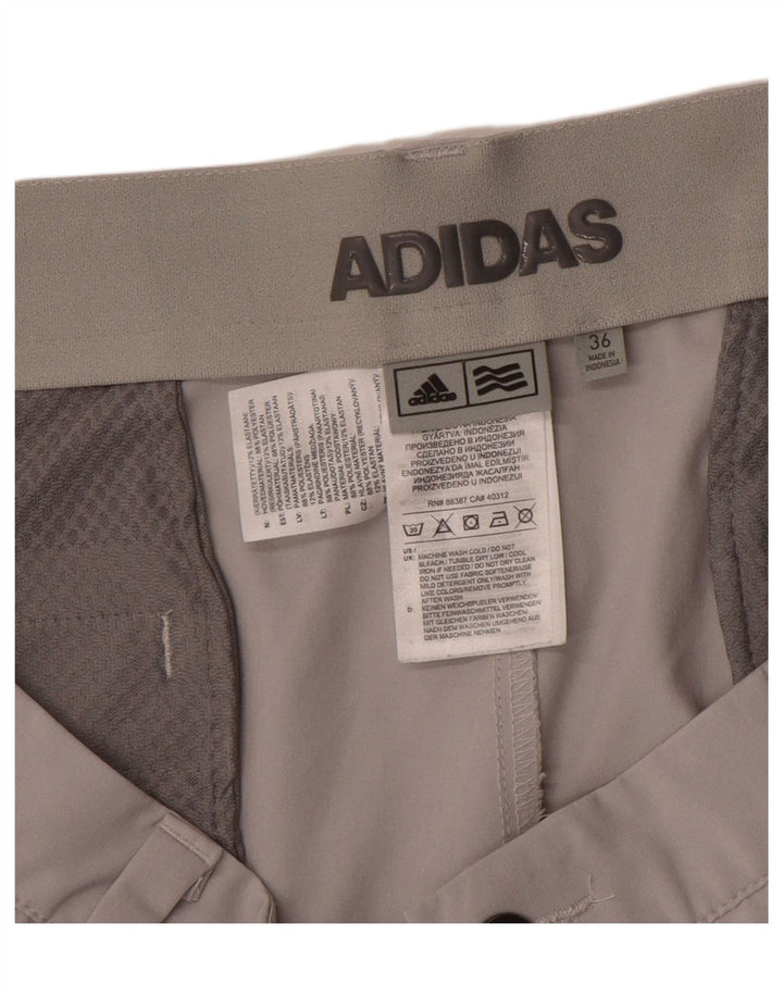 ADIDAS Chino Shorts til mænd W36 Large Grå Polyester