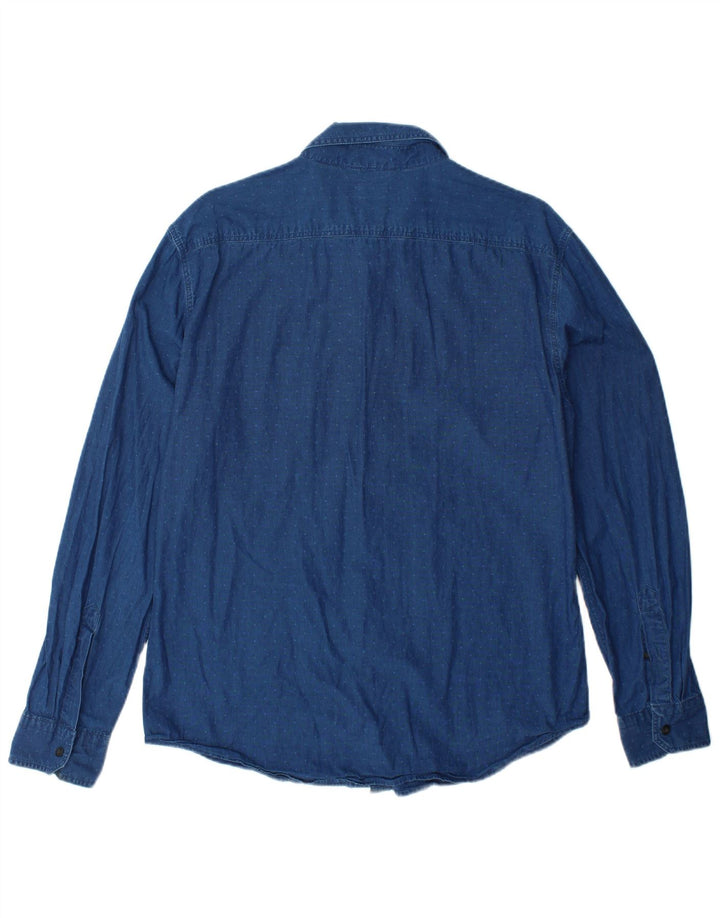 LEVI'S Slim skjorte til mænd Stor marineblå bomuld
