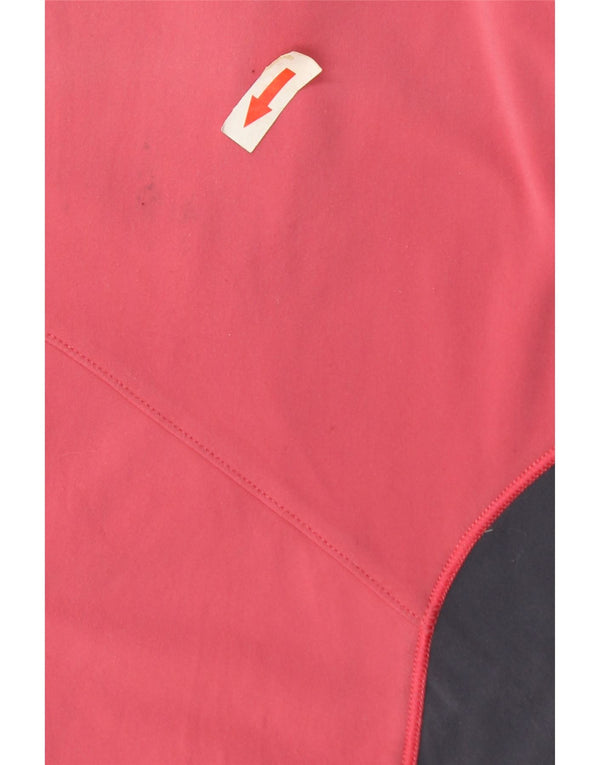 Adidas Dame Hoodie Jumper UK 12 Medium Pink Colourblock Nylon