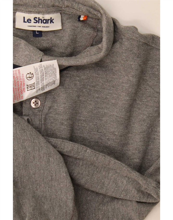 Le Shark Herre Polo Shirt Stor Grå Bomuld