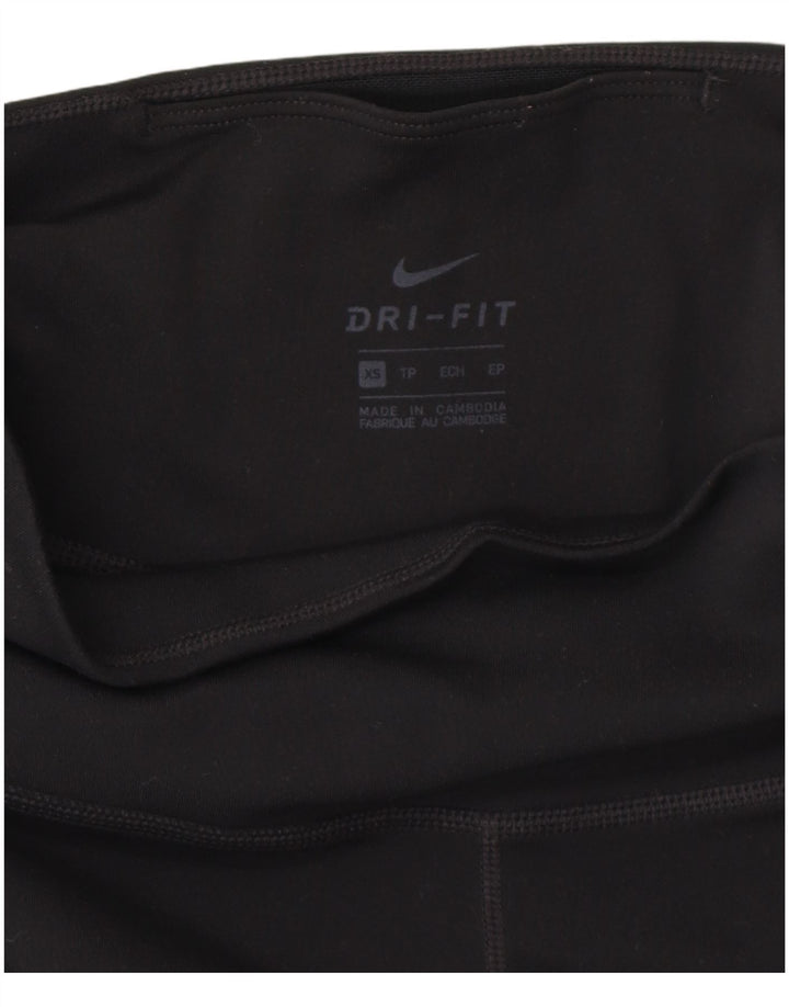 Nike Dame Dri Fit Leggings UK 4 XS Black Sports