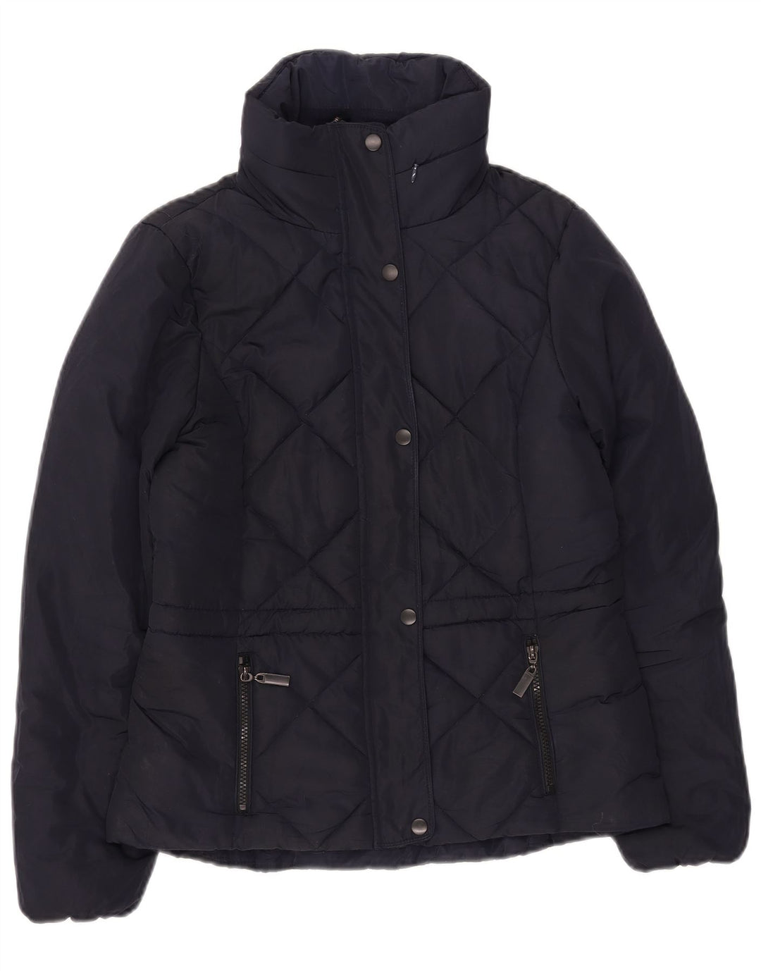 Marks & Spencer Quiltet polstret jakke til kvinder UK 10 Small Navy Blue
