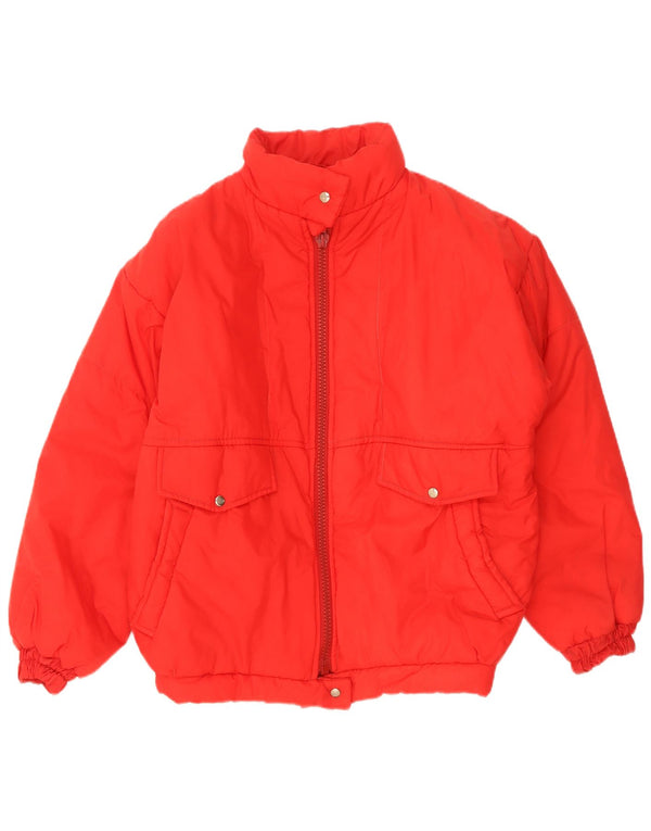 Vintage polstret damejakke UK 18 XL Rød