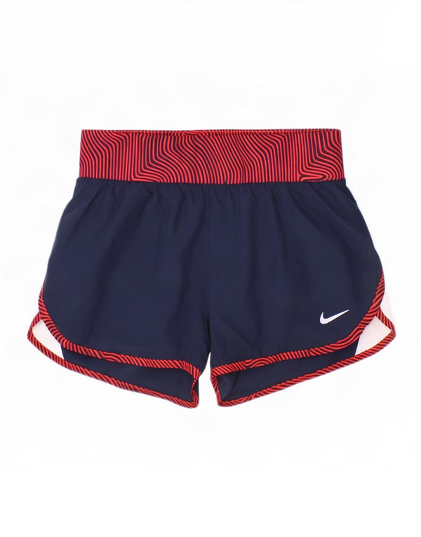 Nike piger Dri Fit sportsshorts 10-11 år Medium Marineblå Geometrisk