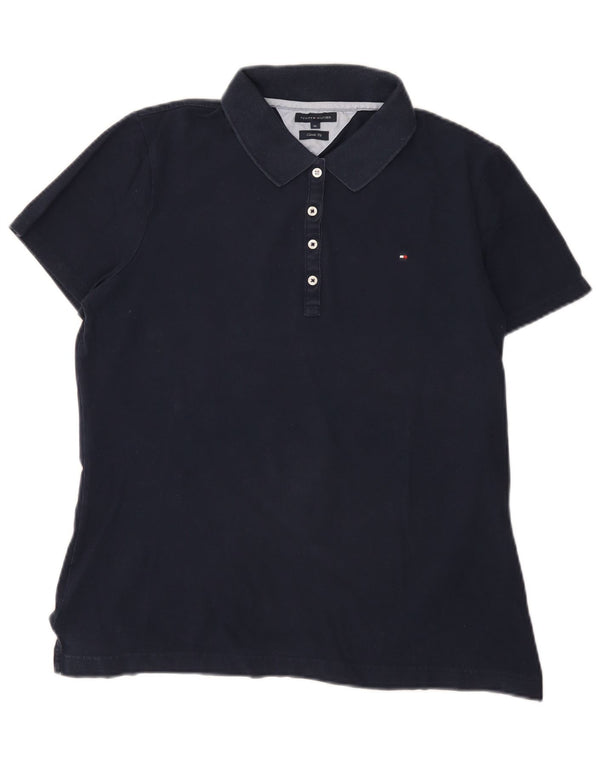 Tommy Hilfiger Dame Klassisk Polo Shirt UK 18 XL Navy Blue Bomuld