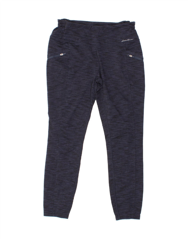 EDDIE BAUER Womens Tracksuit Trousers UK 12 Medium  Navy Blue Flecked Vintage Eddie Bauer and Second-Hand Eddie Bauer from Messina Hembry 