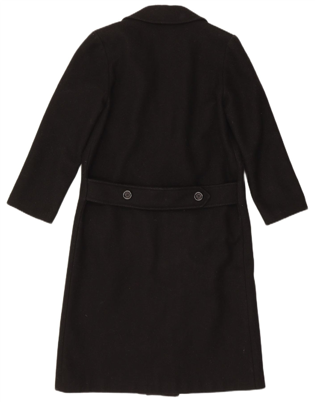 BHS Womens Oversized Double Breasted Coat UK 10 Small  Black Wool