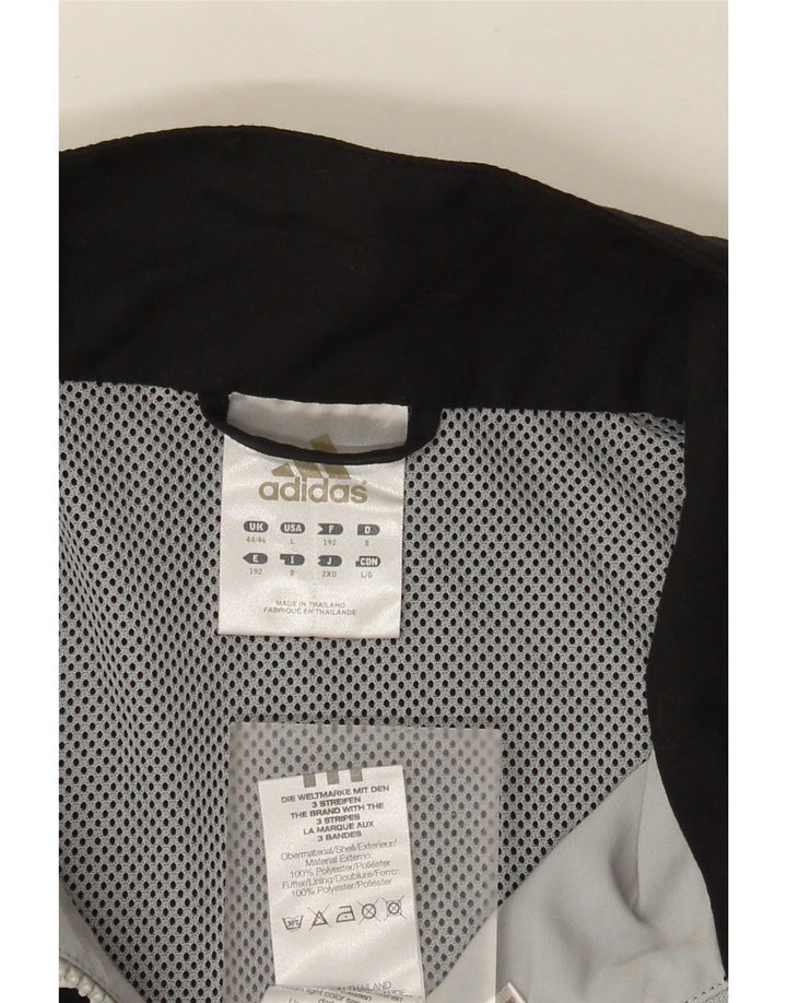 Adidas Regnjakke til mænd UK 44/46 Large White Colourblock Polyester
