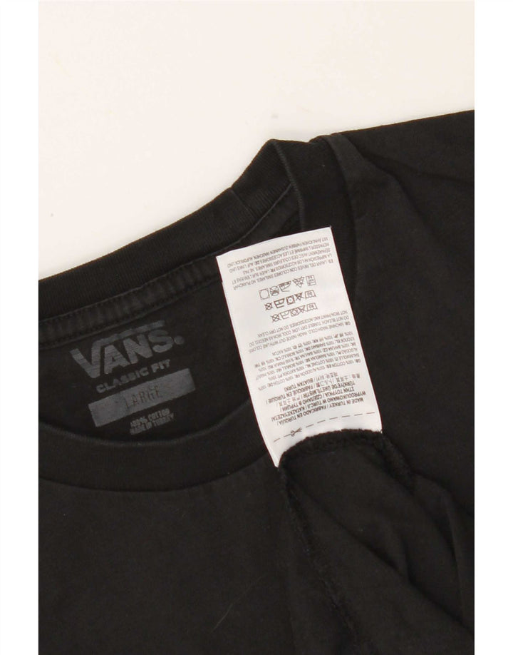 Vans Herre Classic Fit Top Langærmet Stor Sort Bomuld