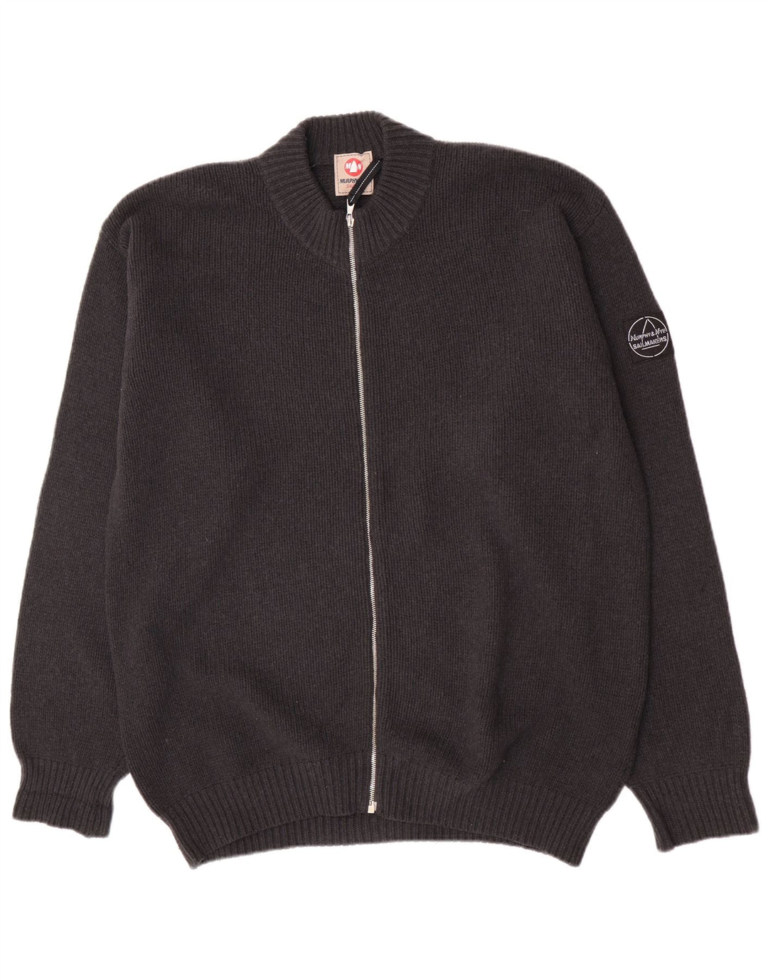Murphy & Nye Herre Cardigan Sweater XL Grå Uld