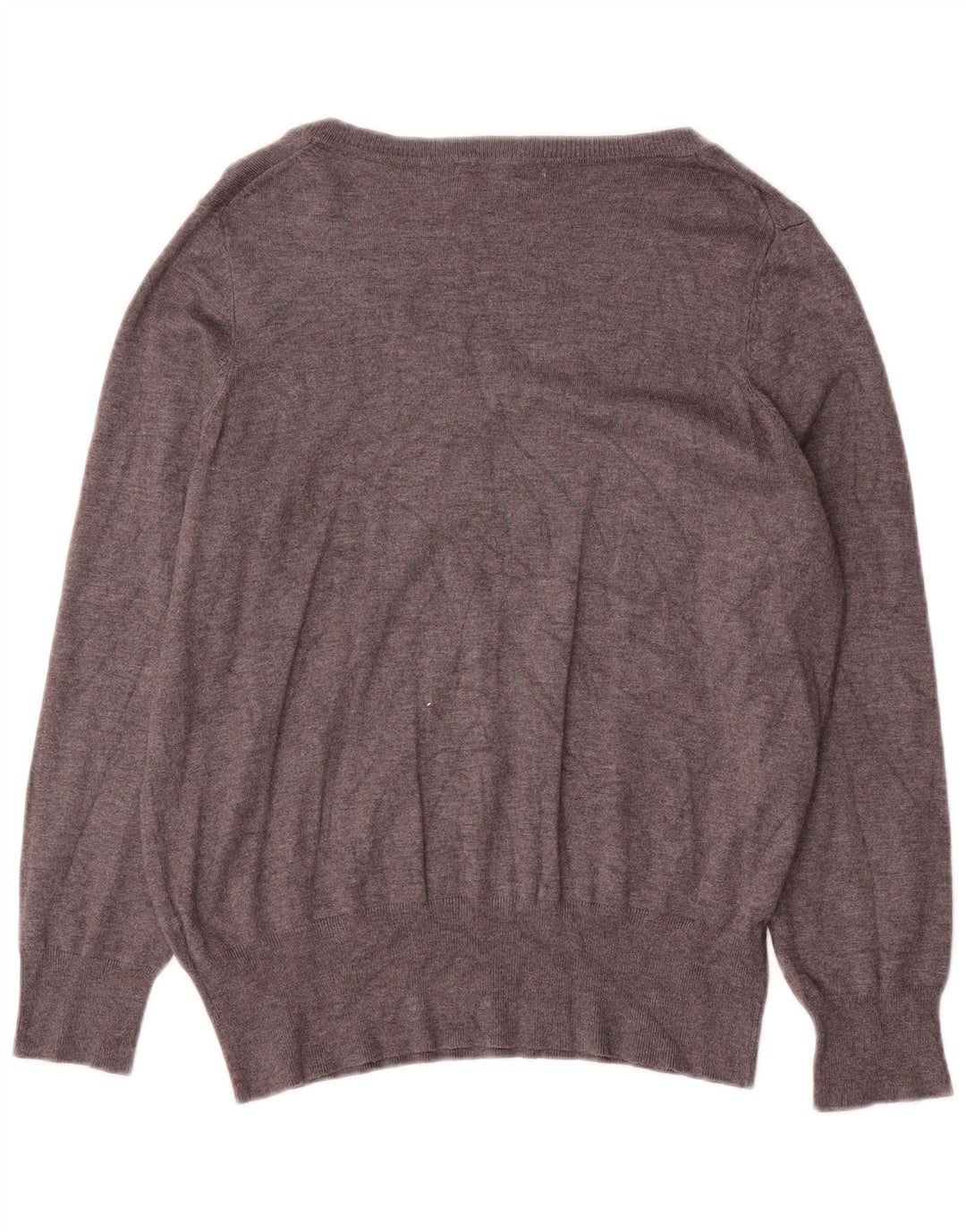 Marks & Spencer Dame V-hals sweater UK 18 XL Grå Viscose
