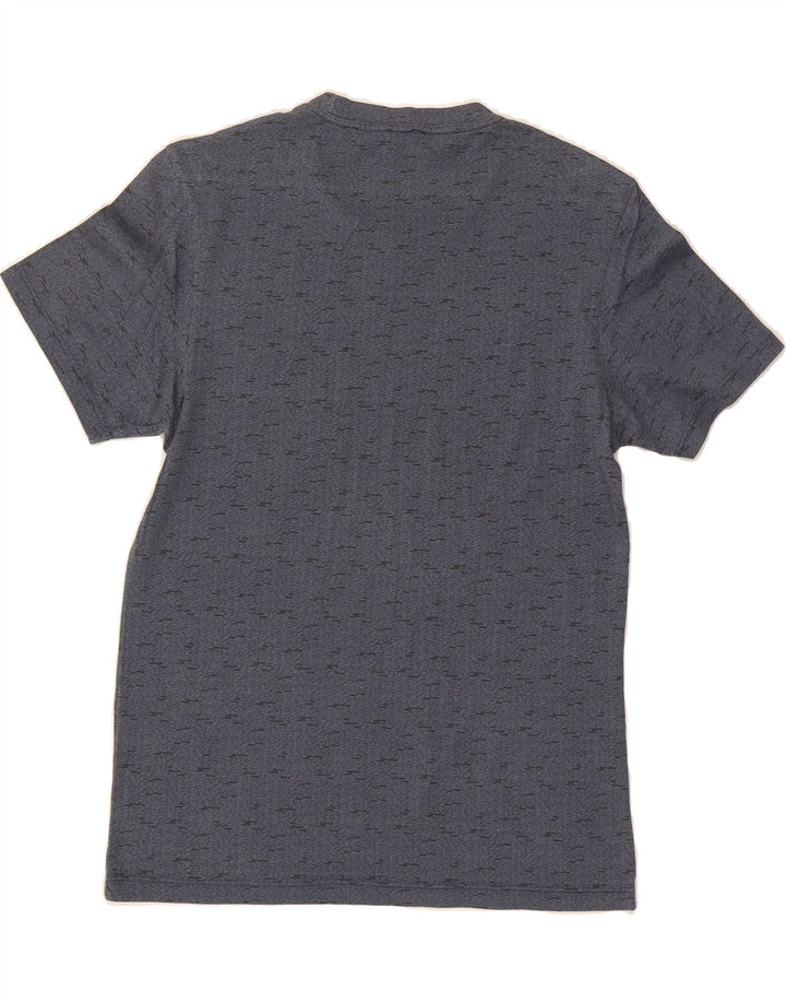 JAEGER Mens T-Shirt Top Small Navy Blue Flecked Cotton Vintage Jaeger and Second-Hand Jaeger from Messina Hembry 
