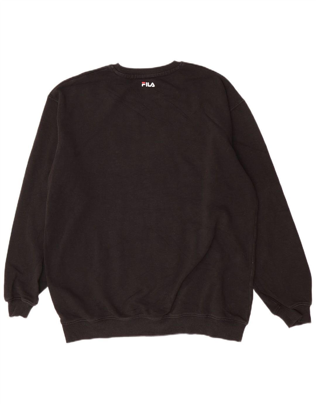 Fila Herre Grafisk Sweatshirt Jumper Stor Sort Bomuld