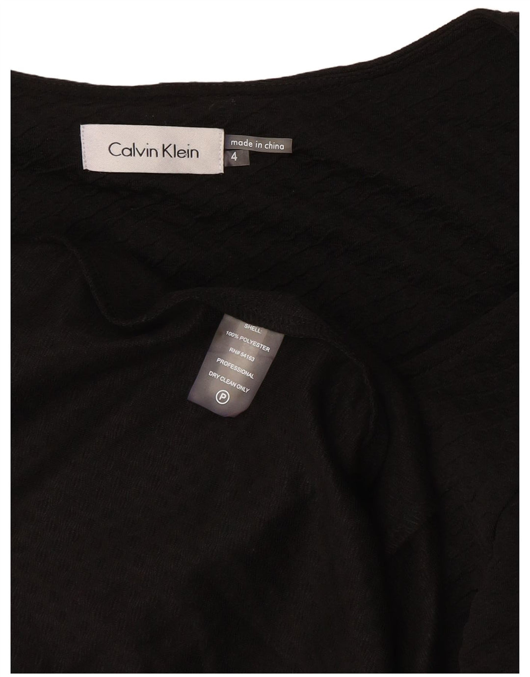 CALVIN KLEIN Dame Ærmeløs A-line Kjole US 4 Lille sort polyester