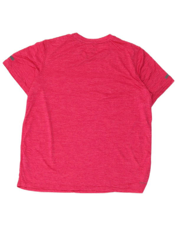 Russell Athletic Boys Dri-Power T-Shirt Top 14-15 år XL Pink Flecked