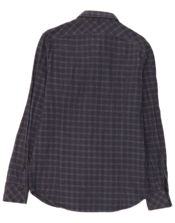 G-Star Herre flannelskjorte Medium marineblå ternet bomuld