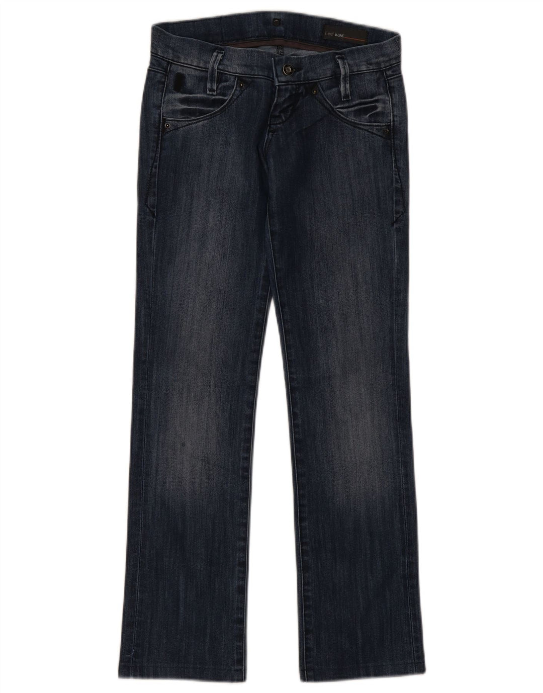 Lee Dame Lynn Straight Jeans W25 L28 Marineblå Bomuld