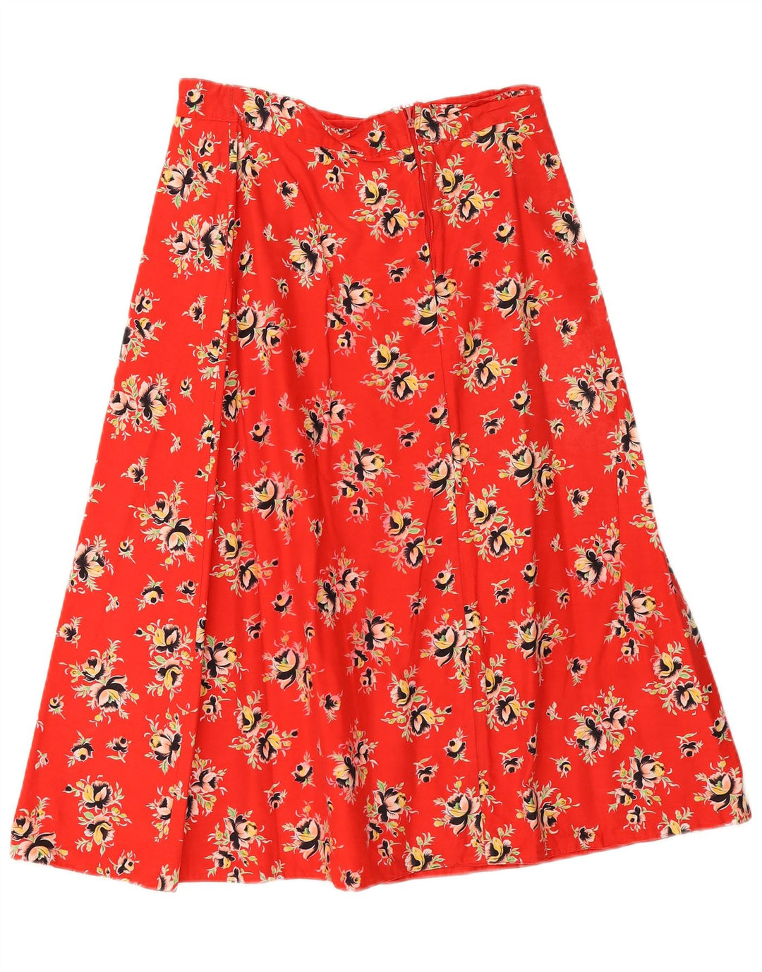 Vintage A-Line nederdel til kvinder W26 Small Red Floral