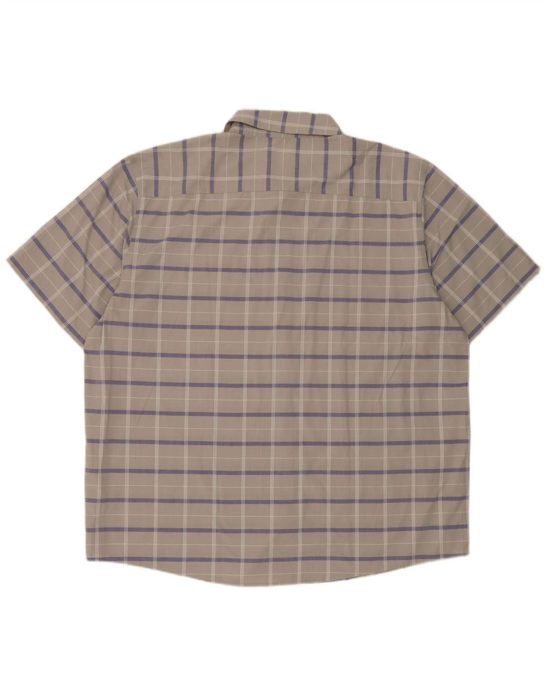 Adidas kortærmet herreskjorte 2XL grå ternet polyester