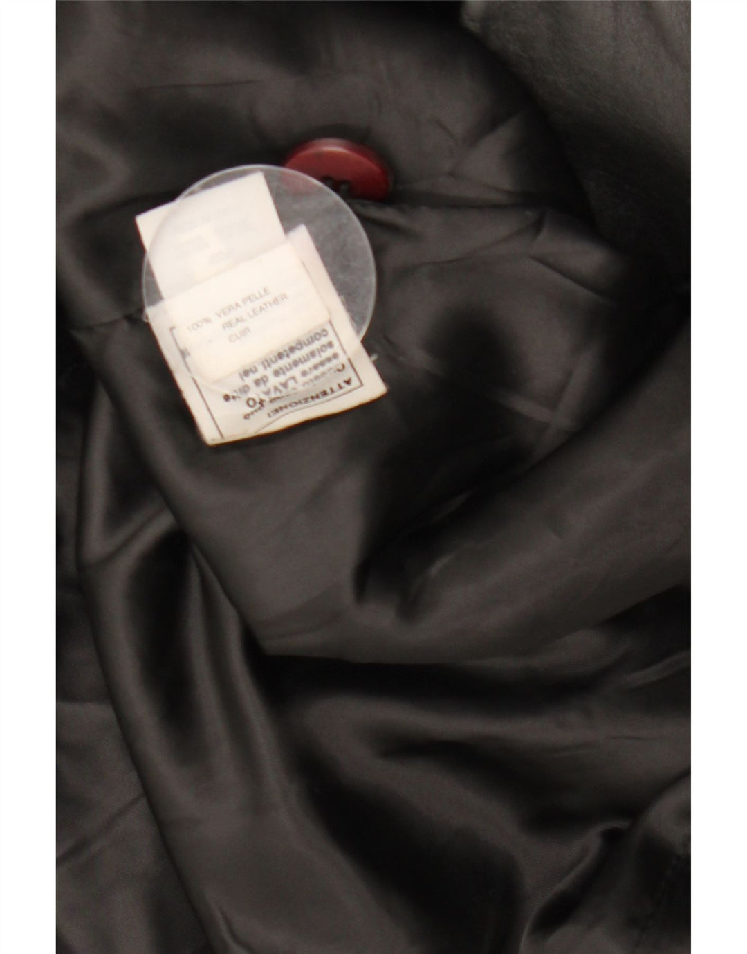 Vintage læderfrakke til kvinder IT 42 Medium sort læder