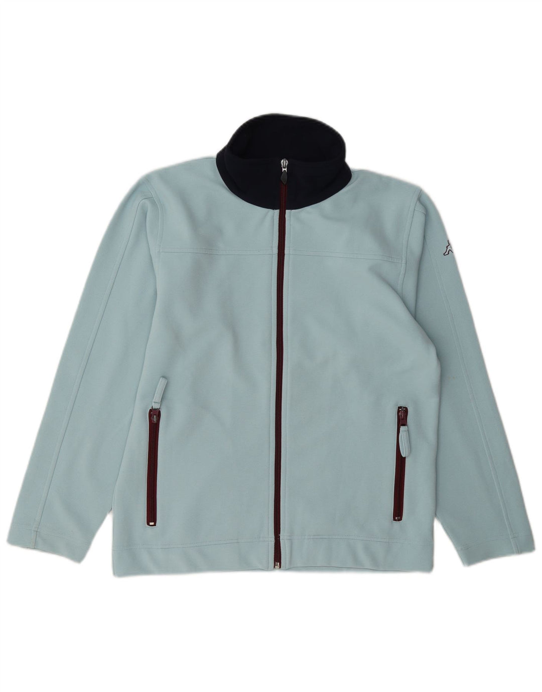 Kappa træningsdragt topjakke til kvinder UK 12 Medium Blue Colourblock Polyester