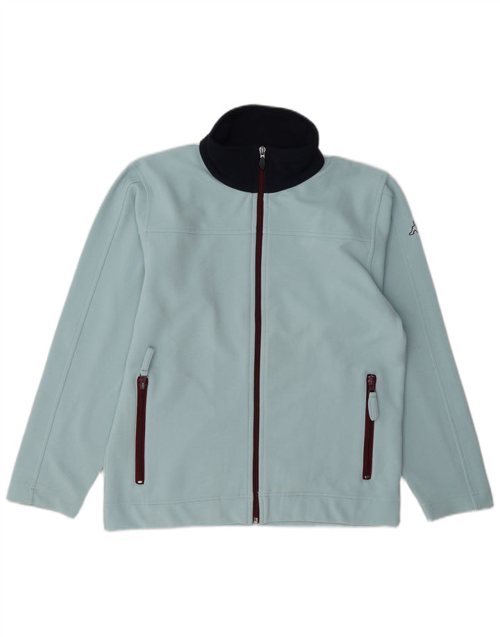 Kappa træningsdragt topjakke til kvinder UK 12 Medium Blue Colourblock Polyester
