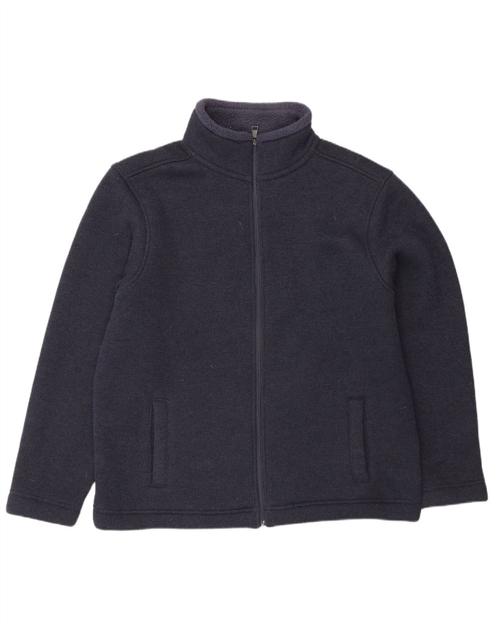 Marks & Spencer Herre Bomber Jacket UK 42 XL Navy Blue Polyester