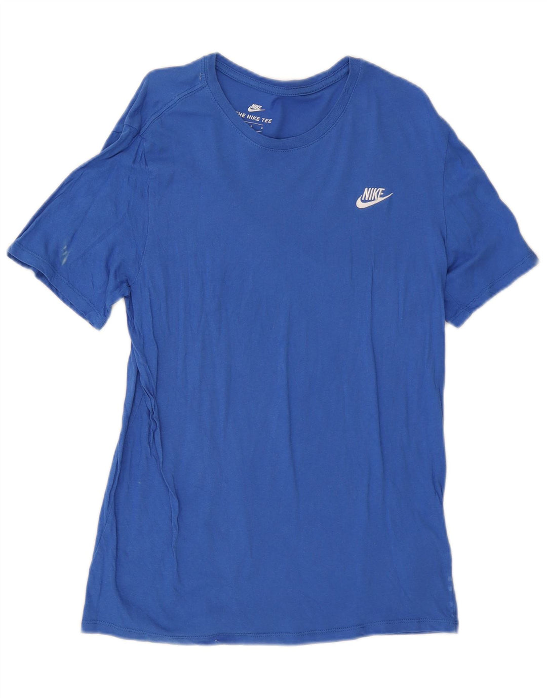 Nike T-shirt med atletisk snit til mænd, stor blå bomuld