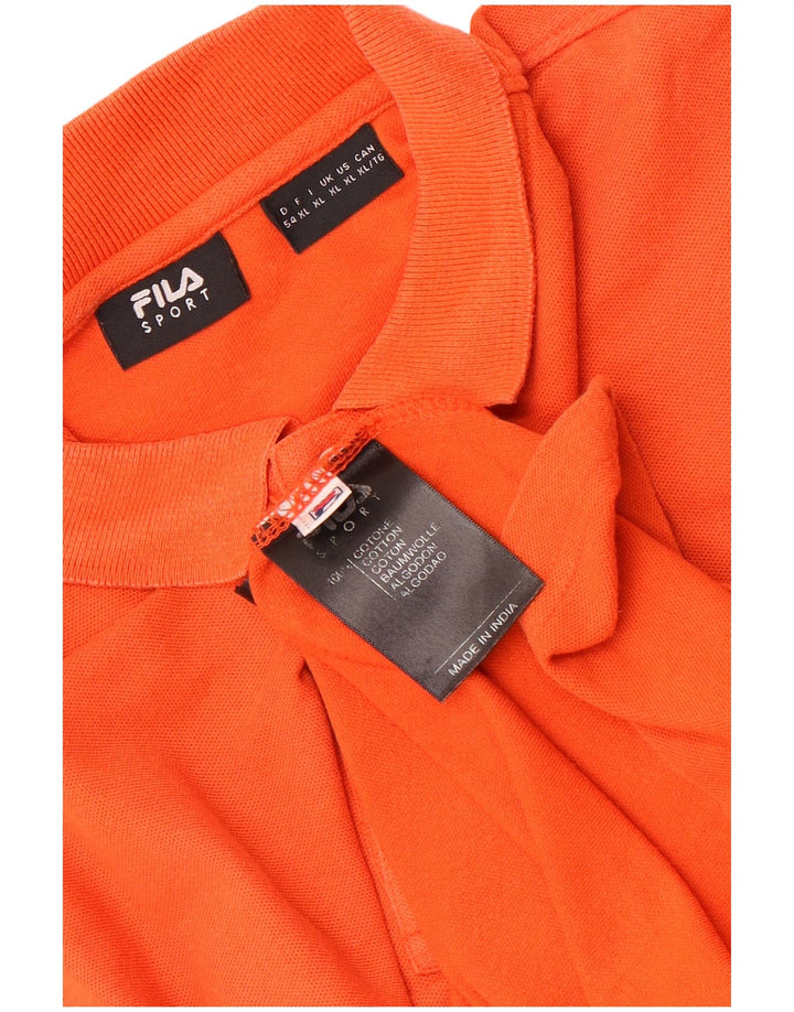 Fila Polo Shirt til mænd XL Orange Bomuld