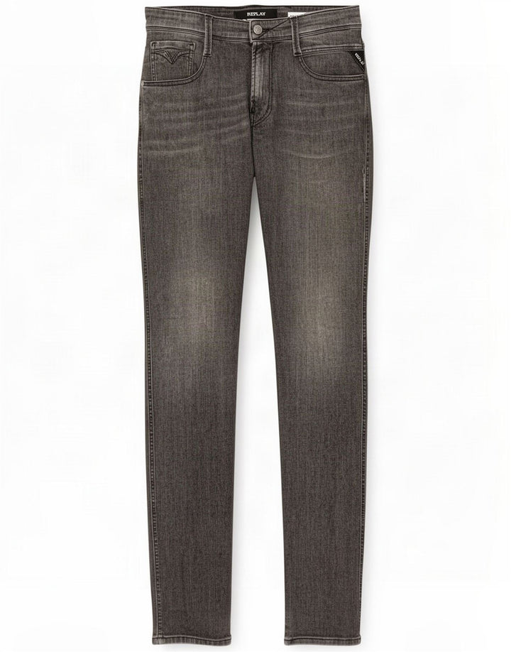 Replay Slim Jeans til mænd W32 L34 Grå Bomuld