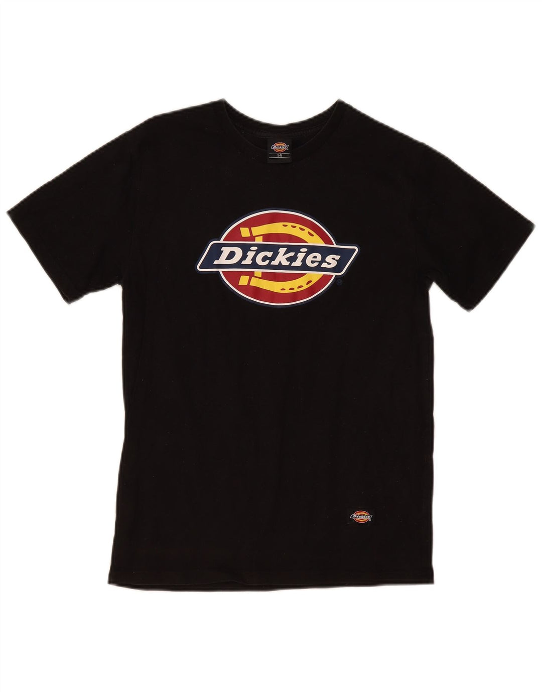 Dickies Grafisk T-Shirt Top UK 14 Medium Sort