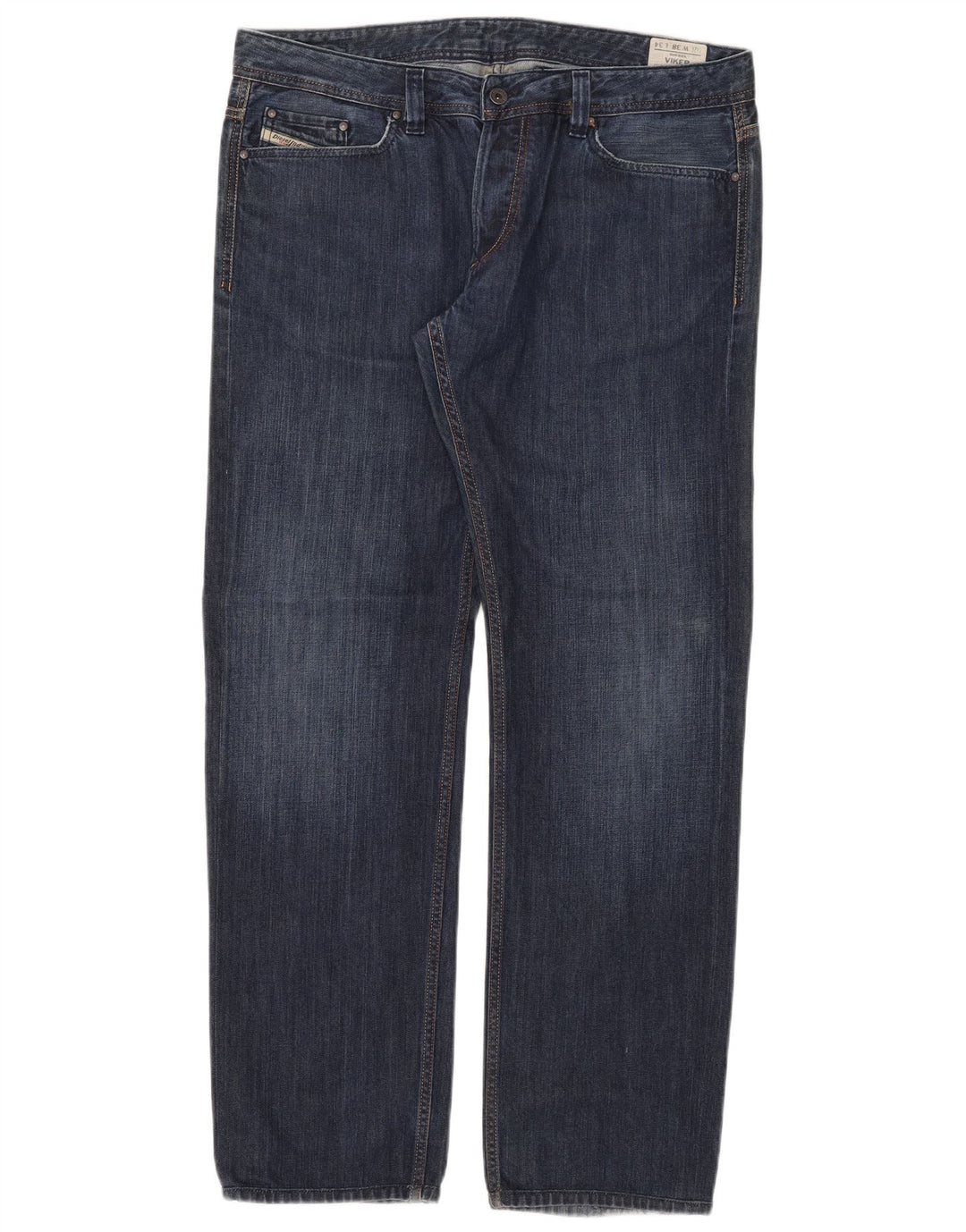 Diesel Herre Viker Straight Jeans W38 L34 Blå Bomuld